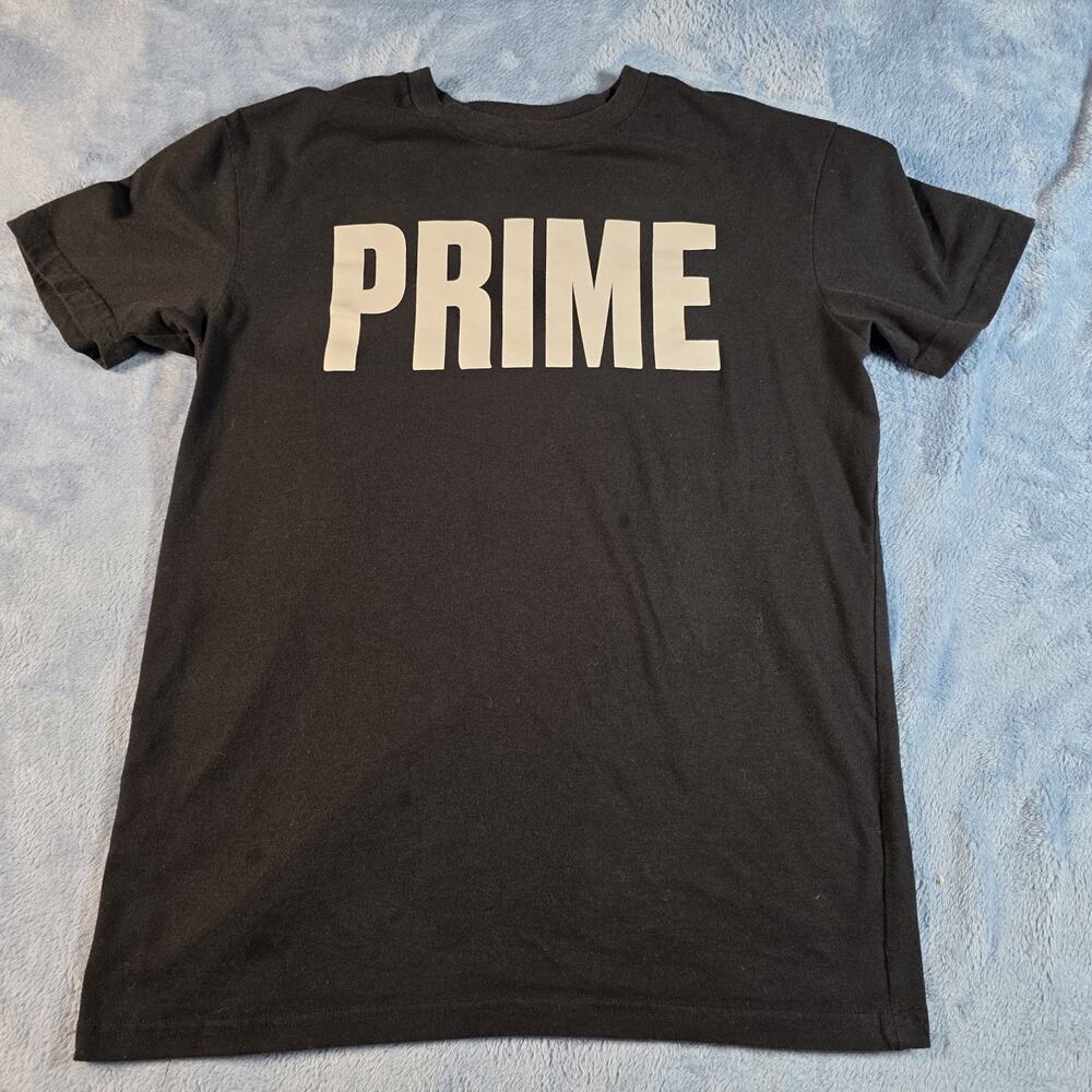 Prime Nutrition Black Graphic T-Shirt Size Small Short Sleeve Gym Fitness Tee